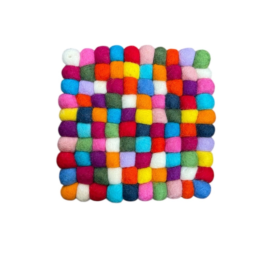 Trader Joe’s Felt Ball Trivet Multicolor
